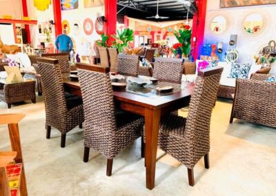 Conjunto de mesa y sillas de fibra natural costa rica el bodegon de asia